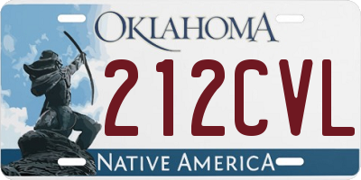 OK license plate 212CVL