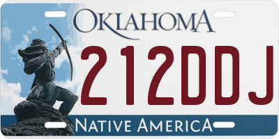 OK license plate 212DDJ