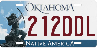 OK license plate 212DDL