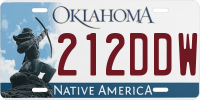 OK license plate 212DDW