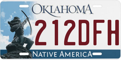 OK license plate 212DFH