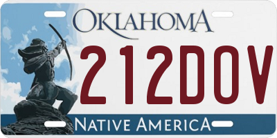 OK license plate 212DOV