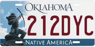 OK license plate 212DYC