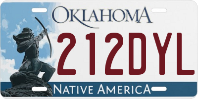 OK license plate 212DYL