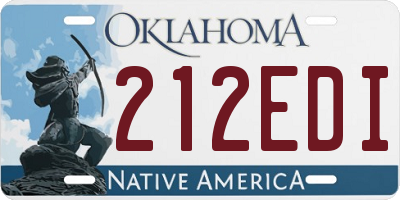 OK license plate 212EDI