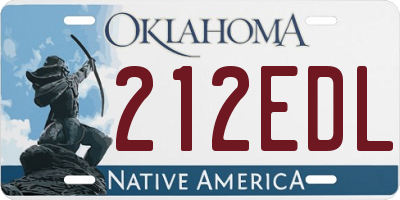 OK license plate 212EDL