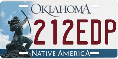 OK license plate 212EDP