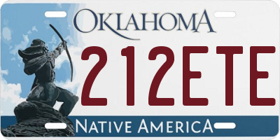OK license plate 212ETE