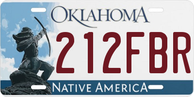 OK license plate 212FBR