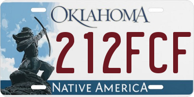 OK license plate 212FCF