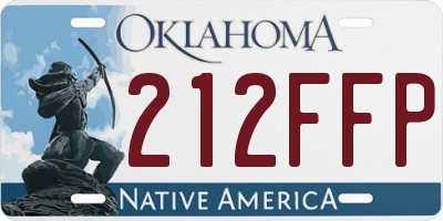 OK license plate 212FFP