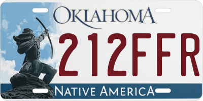 OK license plate 212FFR