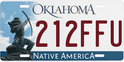 OK license plate 212FFU