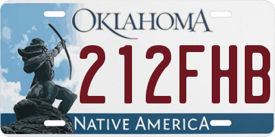 OK license plate 212FHB
