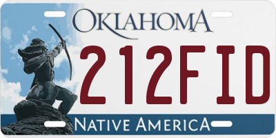 OK license plate 212FID