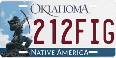 OK license plate 212FIG