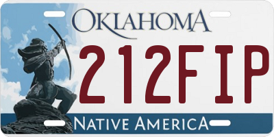 OK license plate 212FIP