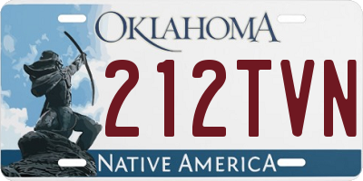 OK license plate 212TVN