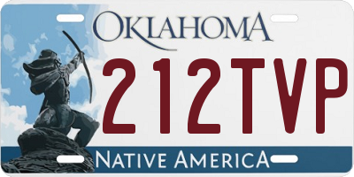 OK license plate 212TVP