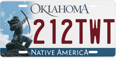 OK license plate 212TWT