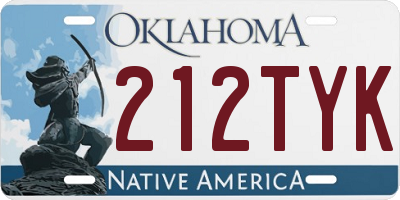 OK license plate 212TYK