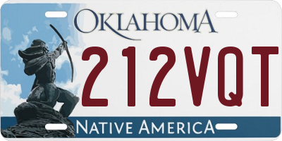 OK license plate 212VQT