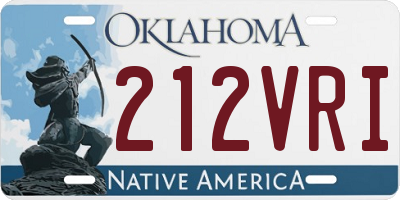 OK license plate 212VRI