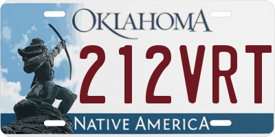 OK license plate 212VRT