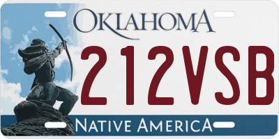 OK license plate 212VSB