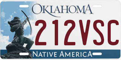 OK license plate 212VSC