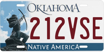 OK license plate 212VSE
