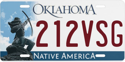 OK license plate 212VSG
