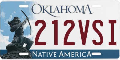 OK license plate 212VSI