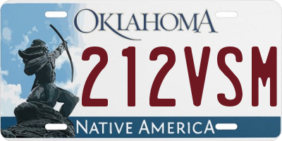OK license plate 212VSM