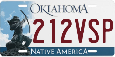 OK license plate 212VSP