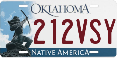 OK license plate 212VSY