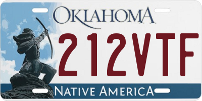 OK license plate 212VTF