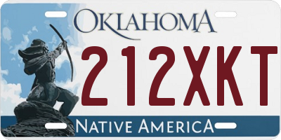 OK license plate 212XKT
