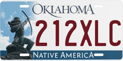 OK license plate 212XLC