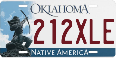 OK license plate 212XLE