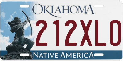 OK license plate 212XLO
