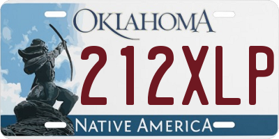 OK license plate 212XLP