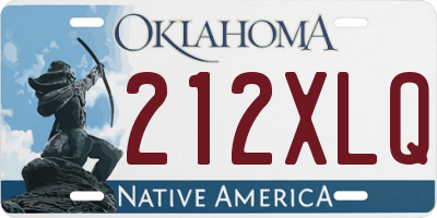 OK license plate 212XLQ