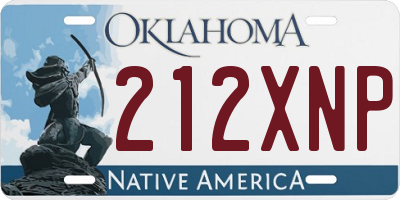 OK license plate 212XNP