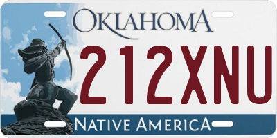 OK license plate 212XNU