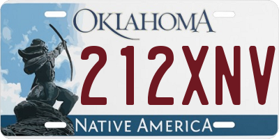 OK license plate 212XNV