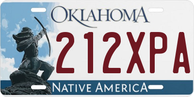OK license plate 212XPA