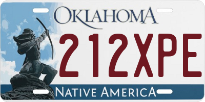 OK license plate 212XPE