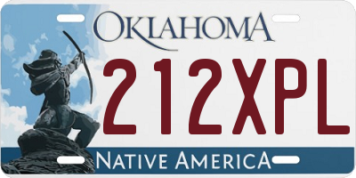 OK license plate 212XPL