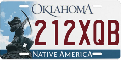 OK license plate 212XQB